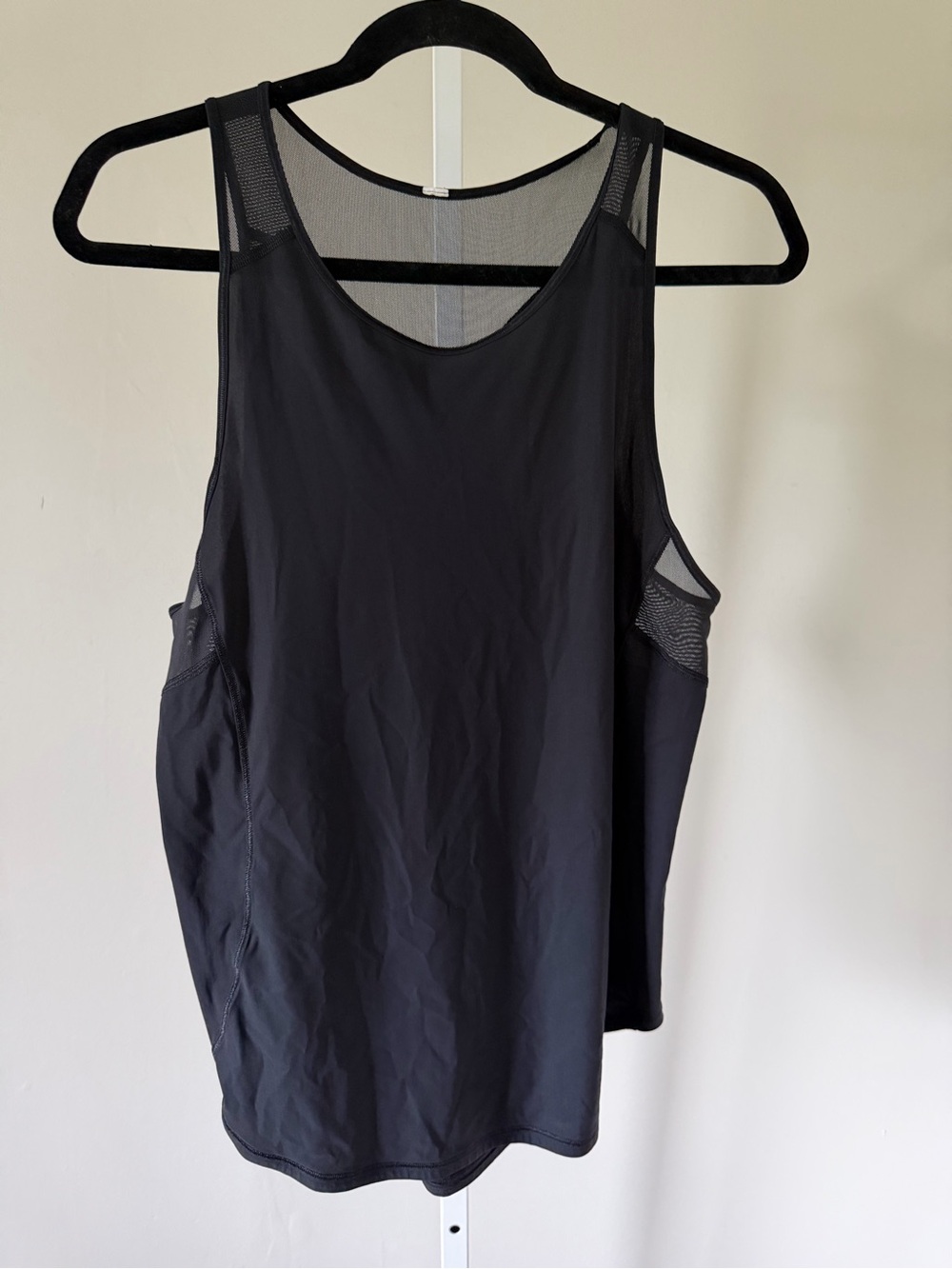 lululemon athletica Black Mesh-Back Tank Top